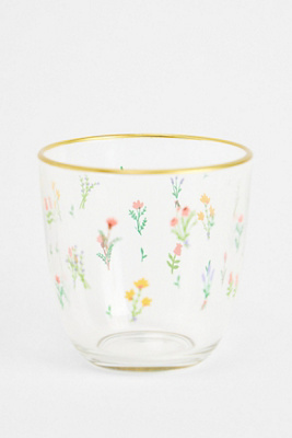 Nora Floral Glass Tumbler ALL at Urban Outfitters