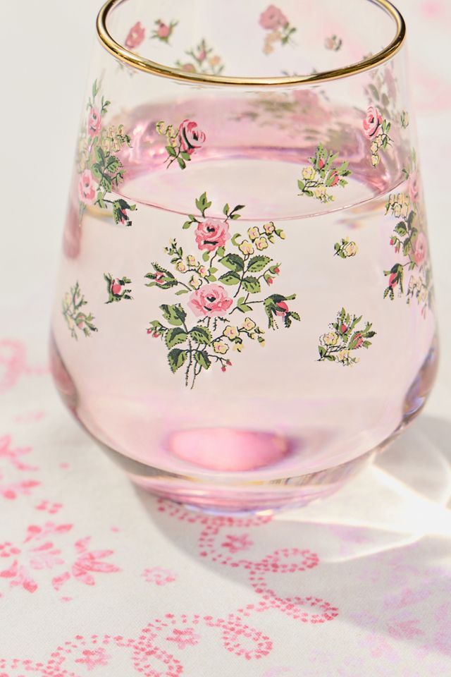 Lorna Floral Stemless Wine Glass #2