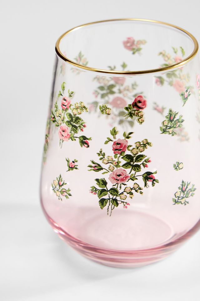 Lorna Floral Stemless Wine Glass #4