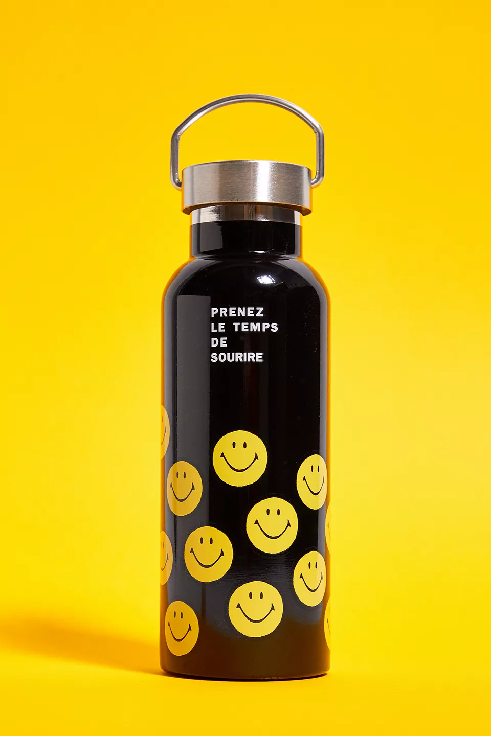 urbanoutfitters.com | Smiley Black Water Bottle