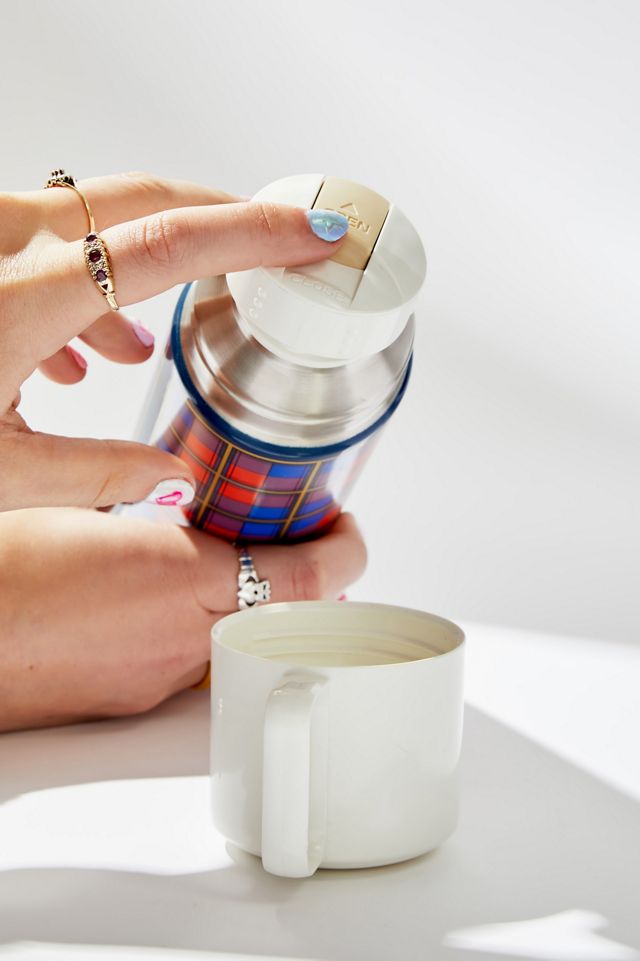 Thermos Orange Tartan The Revival Flask #2