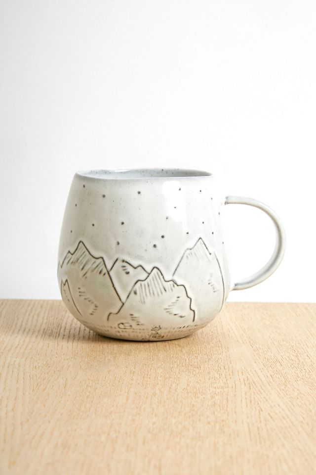 Tasse en faïence motif montagne #2