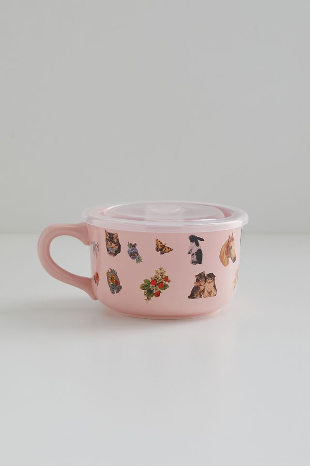 Sticker Lidded Soup Mug #1
