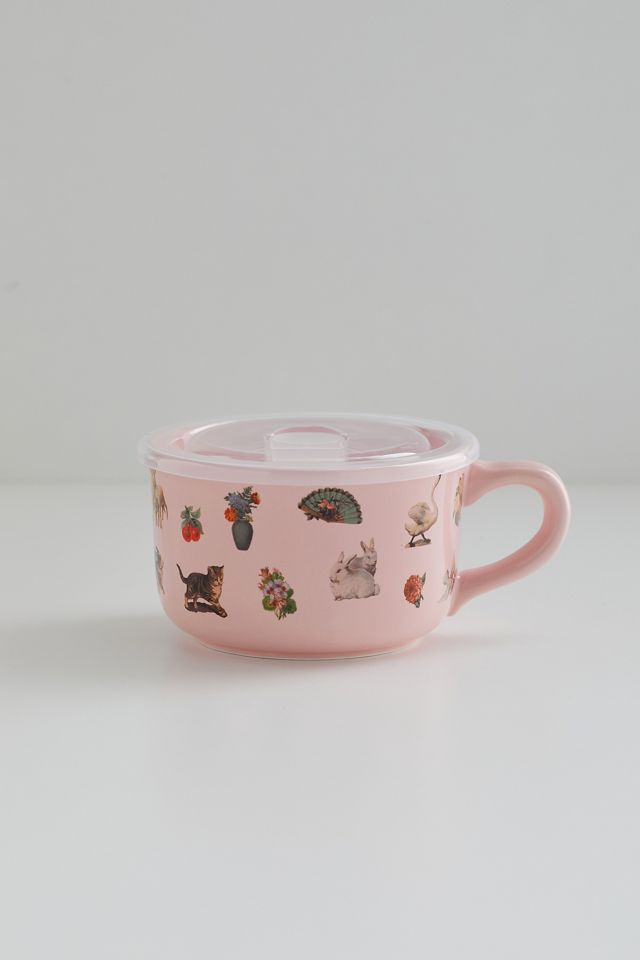 Sticker Lidded Soup Mug #2