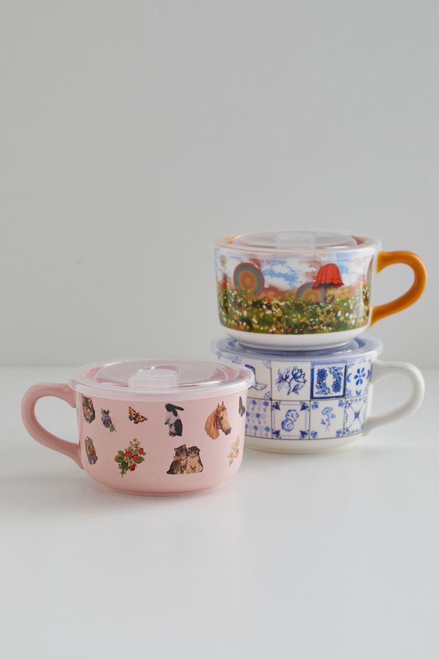 Sticker Lidded Soup Mug #4