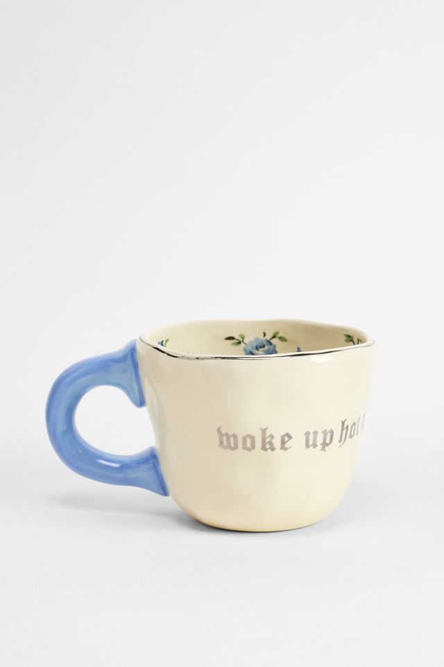Gothic Slogan Floral Mug #1