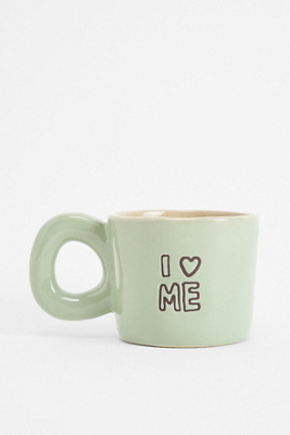 I Heart Slogan Mug - Green ALL at Urban Outfitters