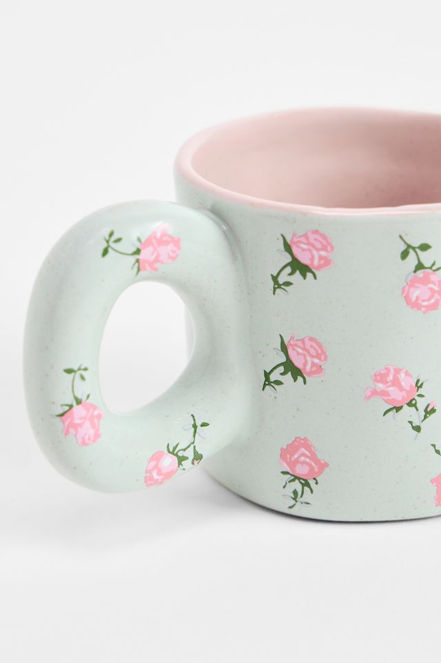 Blue Rosebud Mug #2