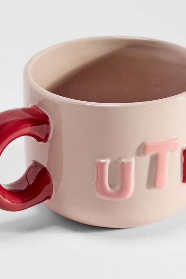 3D Pink Cute Alphabet Mug #1