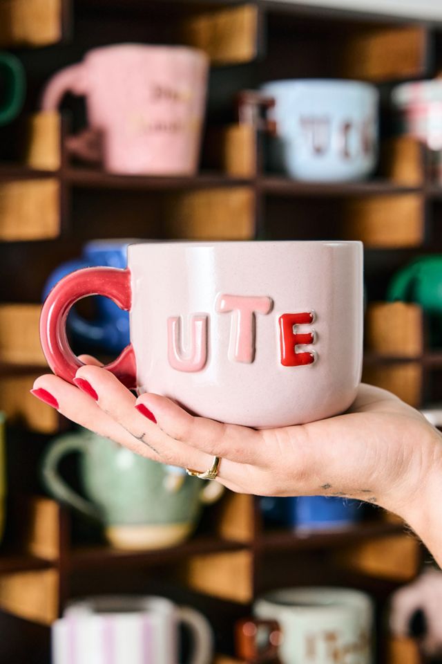 3D Pink Cute Alphabet Mug #3