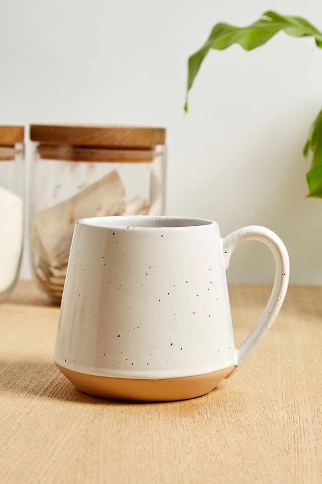 White Speckle Earthenware Mug
