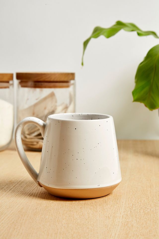 White Speckle Earthenware Mug #2
