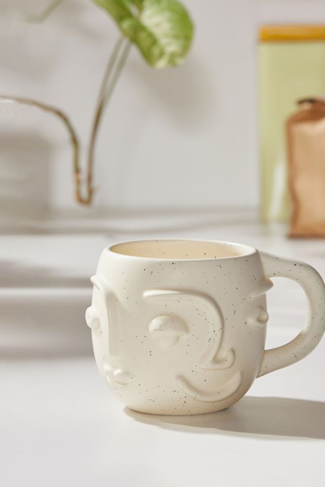 Tasse en céramique motif visage #1