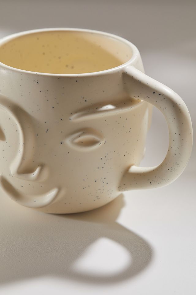 Tasse en céramique motif visage #2