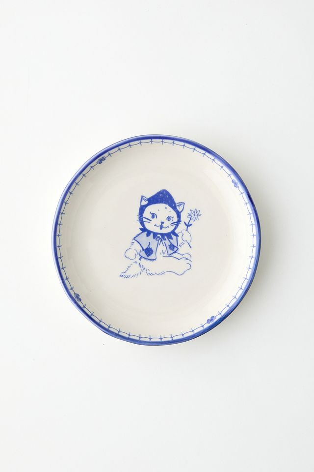 Delft Strawberry Cat Mini Plate #1