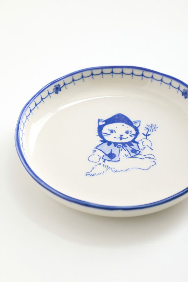 Delft Strawberry Cat Mini Plate #2