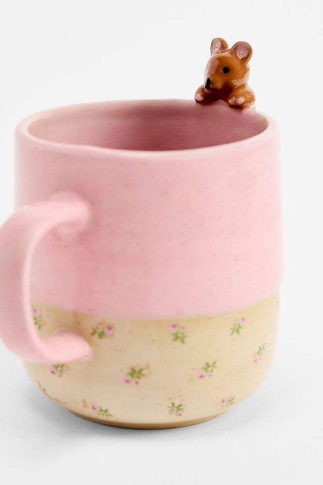 Peeking Teddy Speckle Mug #1