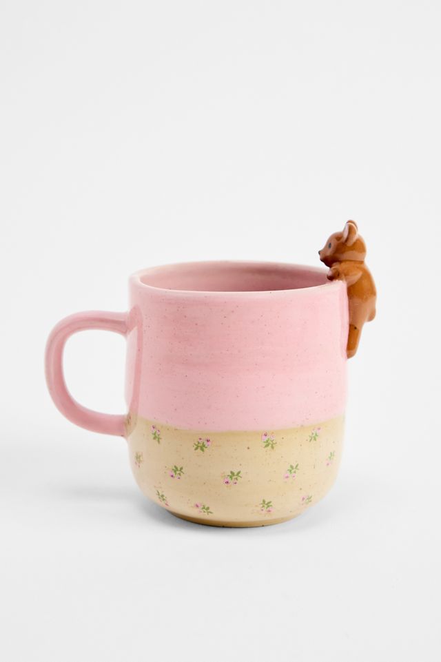 Peeking Teddy Speckle Mug #2