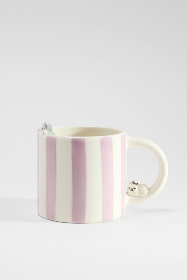 Stripe Micro Cat Mug #2