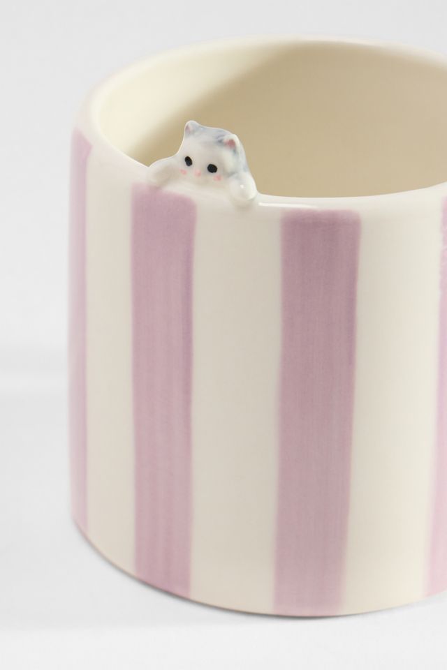 Stripe Micro Cat Mug #1