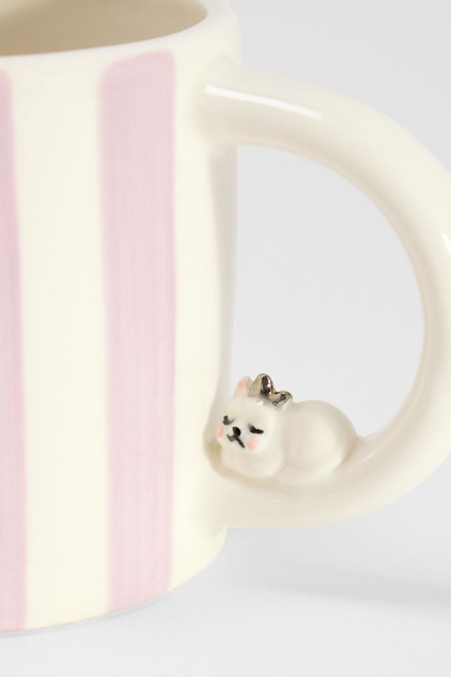 Stripe Micro Cat Mug #3