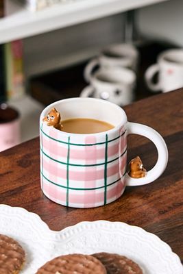 Tasse Micro Teddy à carreaux vichy
