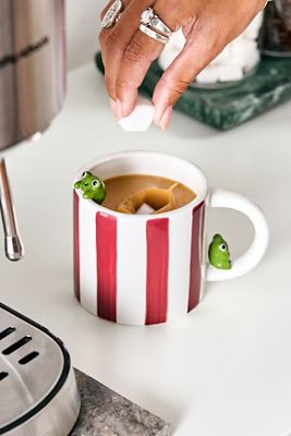 Micro Frosch Streifen Tasse