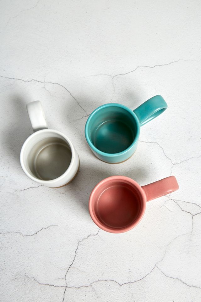Espressotasse in Rosa mit Schlaufenhenkel #4