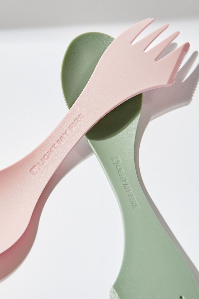 Rosa & Grüne Wiederverwendbare Sporks 2er-Pack #1