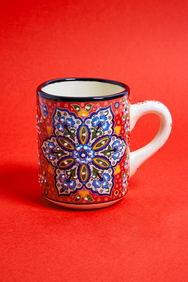 Tasse peinte à la main motif floral  #1