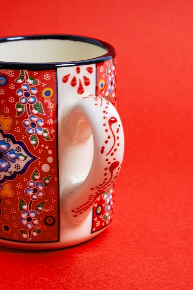 Tasse peinte à la main motif floral  #2