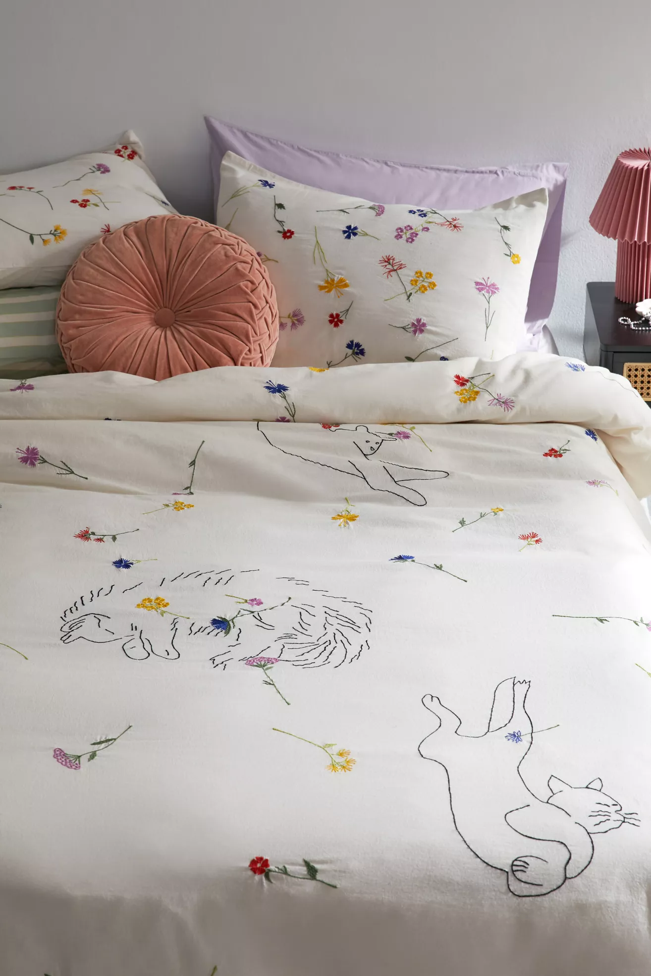 Urban Outfitters Sleepy Cat Duvet Set