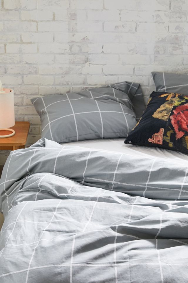 Kariertes Bettbezugsset in Distressed-Optik #3
