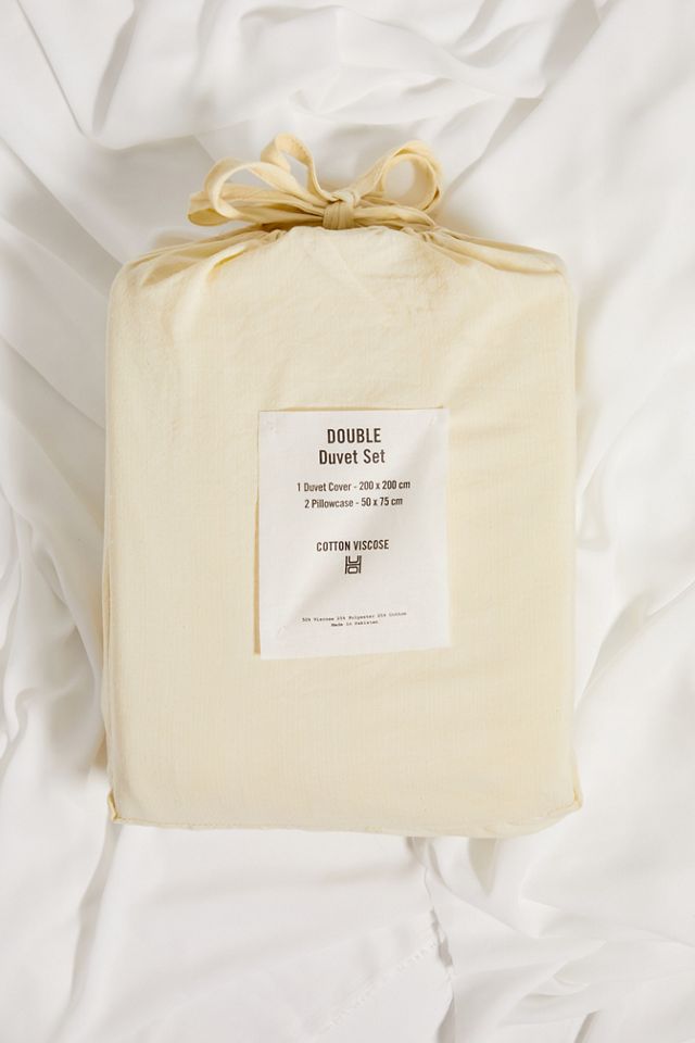 Conjunto nórdico bordado Dawson Cream con bolsa de tela reutilizable #5