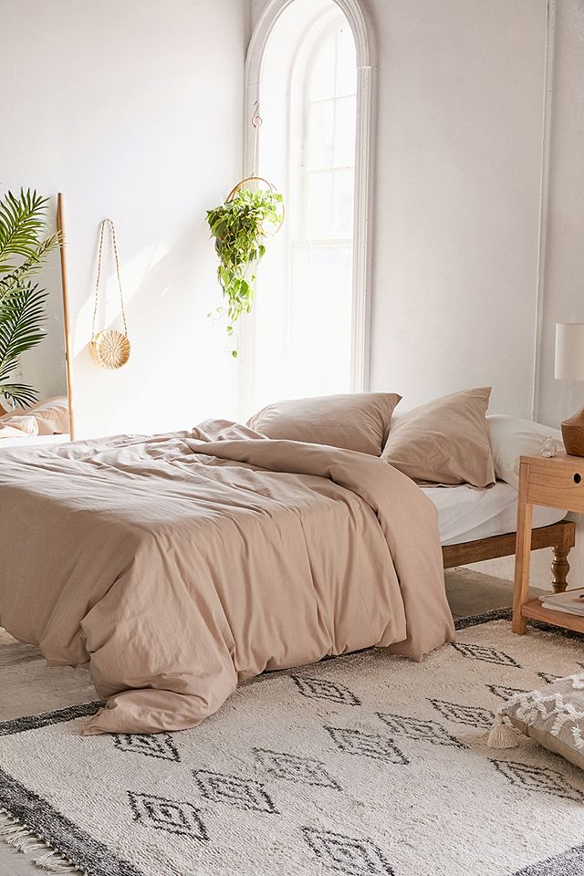 Sand Washed Cotton Duvet Cover With, Washed Cotton Duvet Cover Urban Outfitters