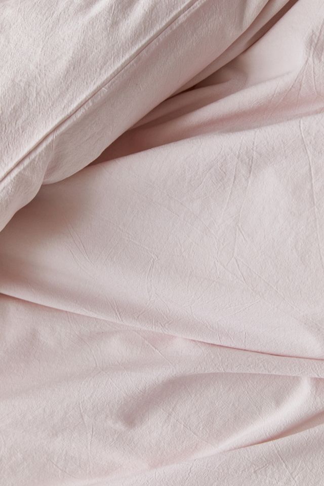 Washed Pink Ruffle Duvet Set With Reusable Fabric Bag #4