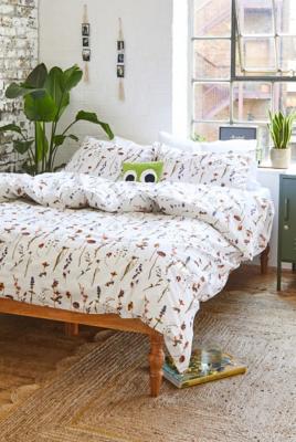 Pressed Flower Duvet Set Single at Urban Outfitters