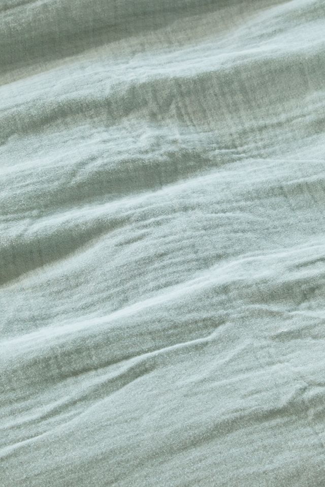 Set Copripiumino Blu Lavato Stropicciato #3