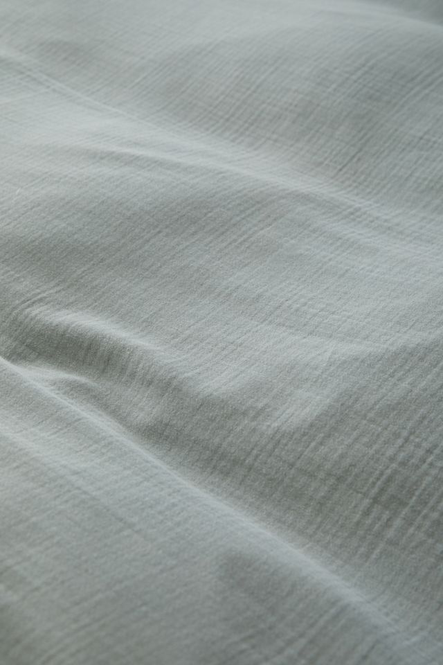 Set Copripiumino Blu Lavato Stropicciato #7