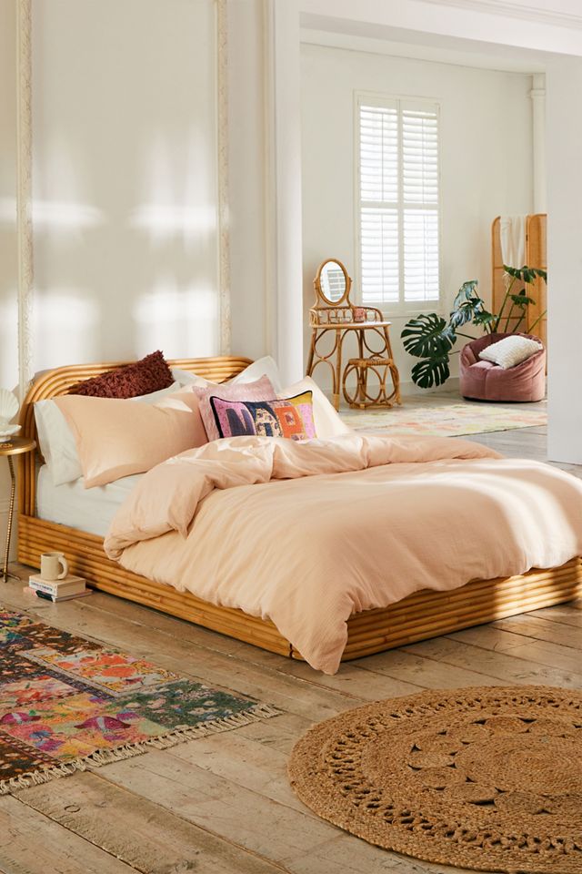 Soft Blush Crinkle Duvet Set  #2