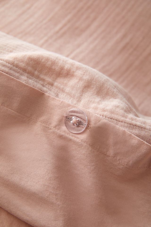 Soft Blush Crinkle Duvet Set  #8