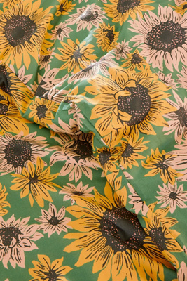Dreams & Drapes – Set Copripiumino Ingrid King Size – Floreale Fronte/Geometrico Retro, Teal, 100% Cotone-Poliestere
