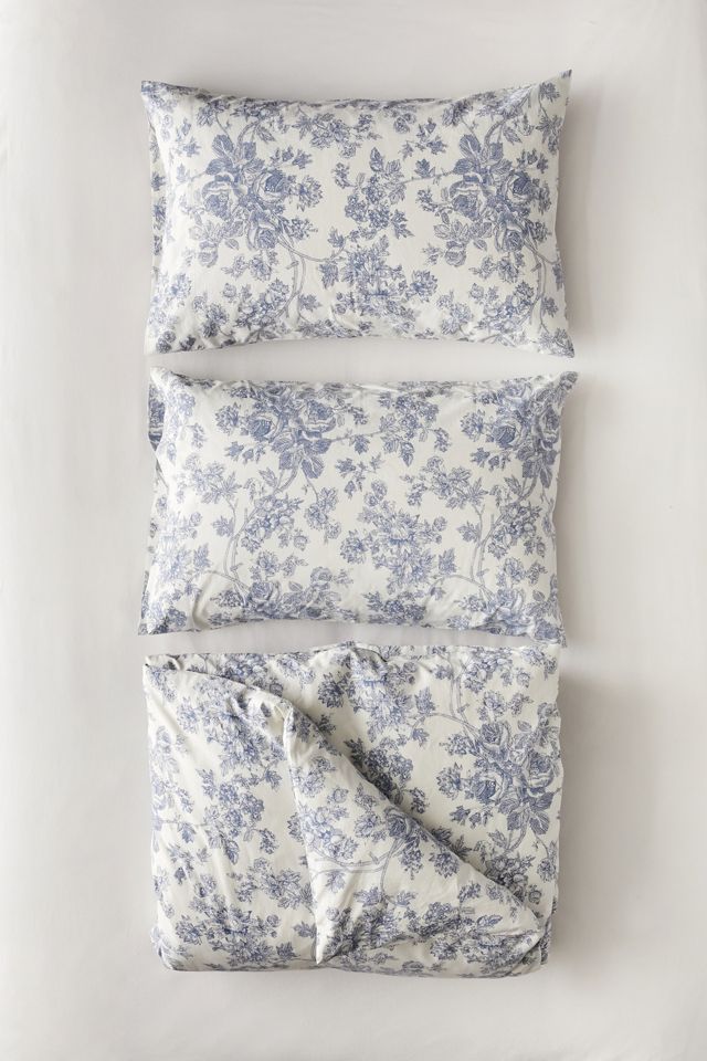 Blaues Toile-Bettbezug-Set #4