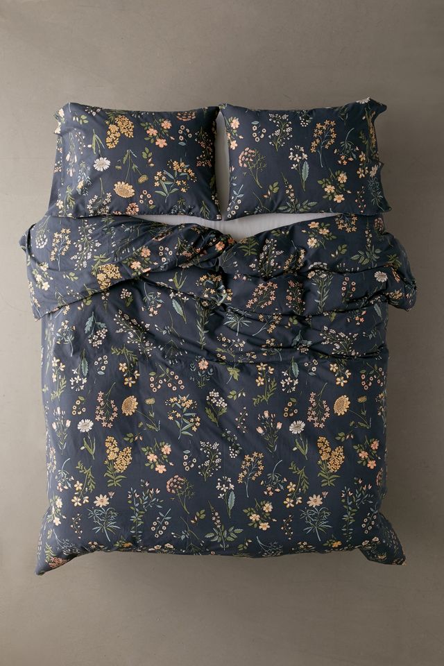 Myla Black Floral Duvet Set #1
