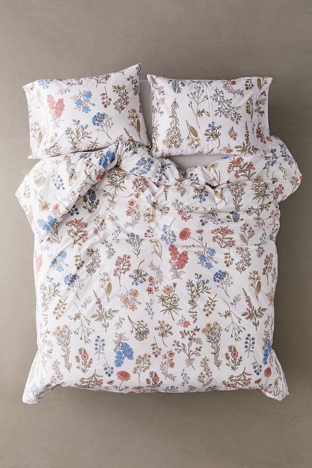 Myla White Floral Duvet Set #1