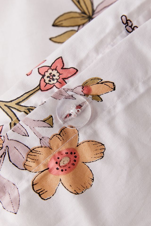 Myla White Floral Duvet Set #3