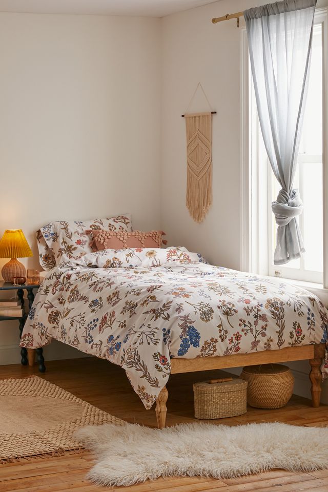Myla White Floral Duvet Set #4