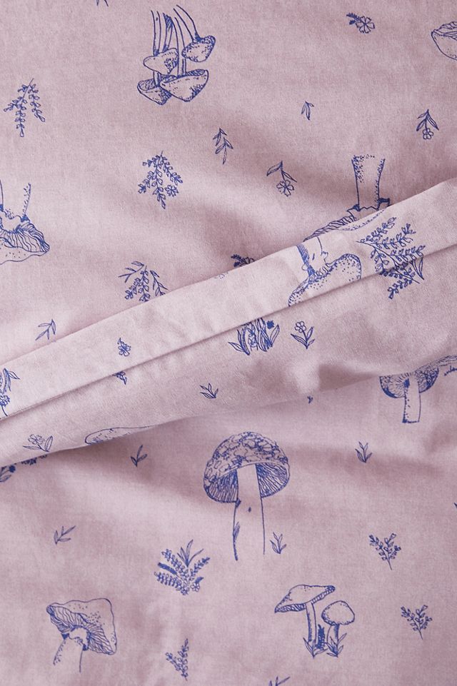 Bettbezugset mit Pilzmotiven in Blau #2