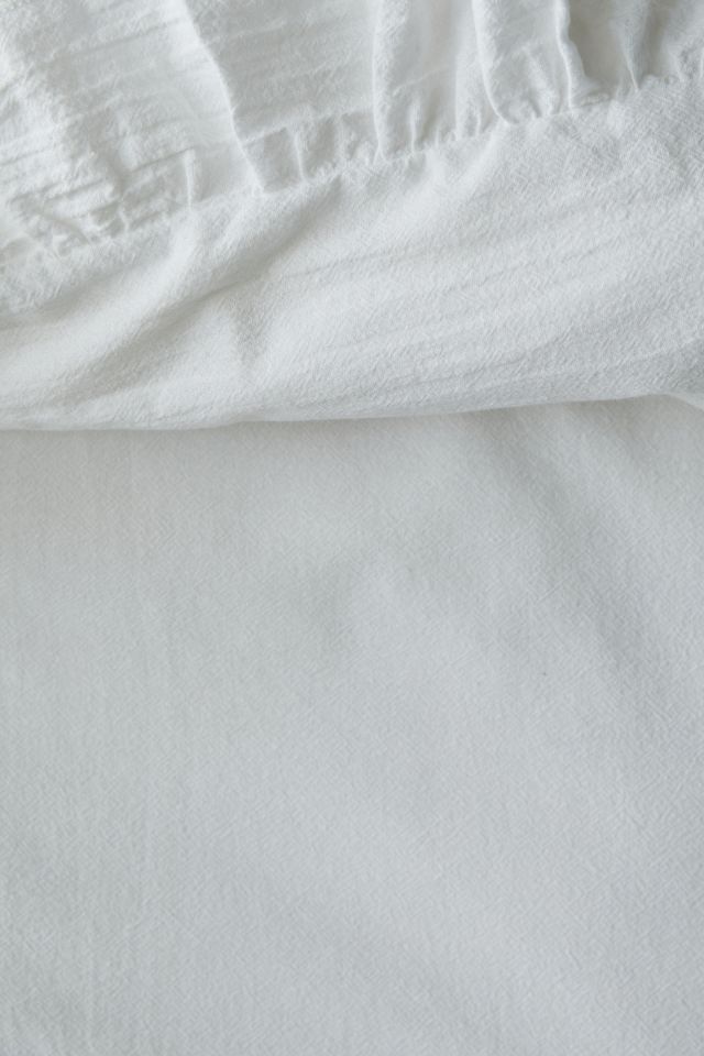 Washed White Ruffle Duvet Set | Urban Outfitters UK