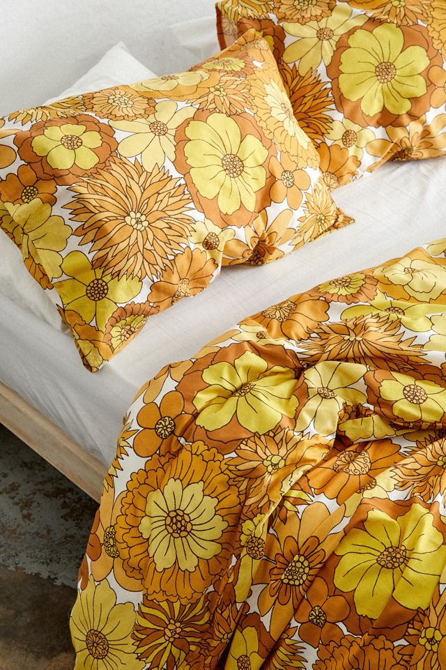 Vera Yellow Floral Duvet Set #1
